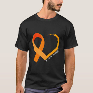 Leukämie Bewusstseinsbildung mit Orangenband Groß T-Shirt