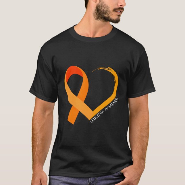Leukämie Bewusstseinsbildung mit Orangenband Groß T-Shirt (Vorderseite)