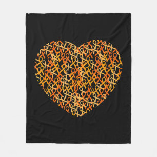Leukämie Bewusstseinsbildung Orange Ribbon Herz Fleecedecke