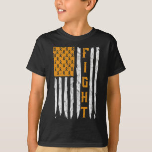 Leukämie-Bewusstseinsmonat Amerikanische Flagge Bl T-Shirt