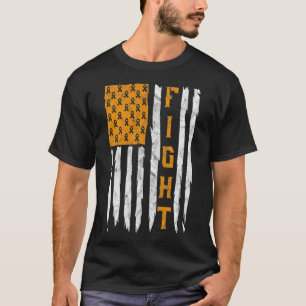 Leukämie-Bewusstseinsmonat Amerikanische Flagge Bl T-Shirt