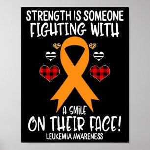 Leukämie Bewusstseinsstärke bekämpft mit Lächeln Poster