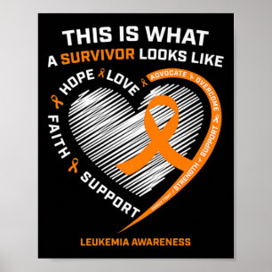 Leukämie Bewusstseinsüberlebung Geschenke Männer F Poster
