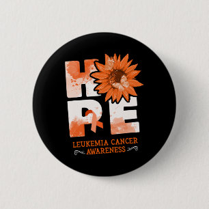 Leukämie Blume Button