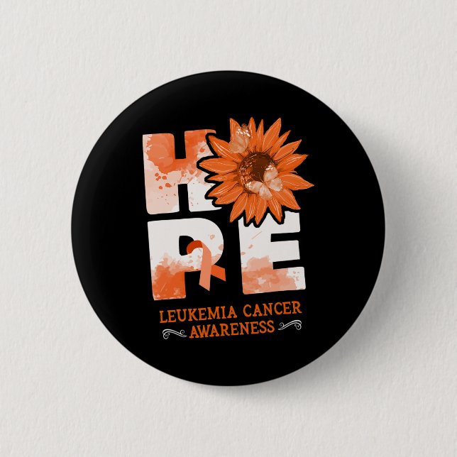 Leukämie Blume Button (Vorderseite)