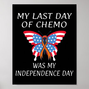 Leukämie Blutkrebs USA - Amerikanische Flagge unab Poster