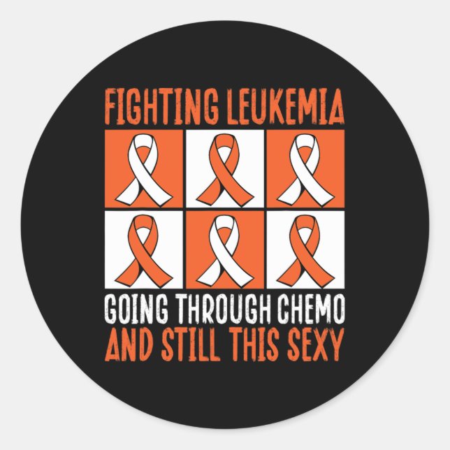 Leukämie, die durch Chemo geht und immer noch dies Runder Aufkleber (Vorderseite)