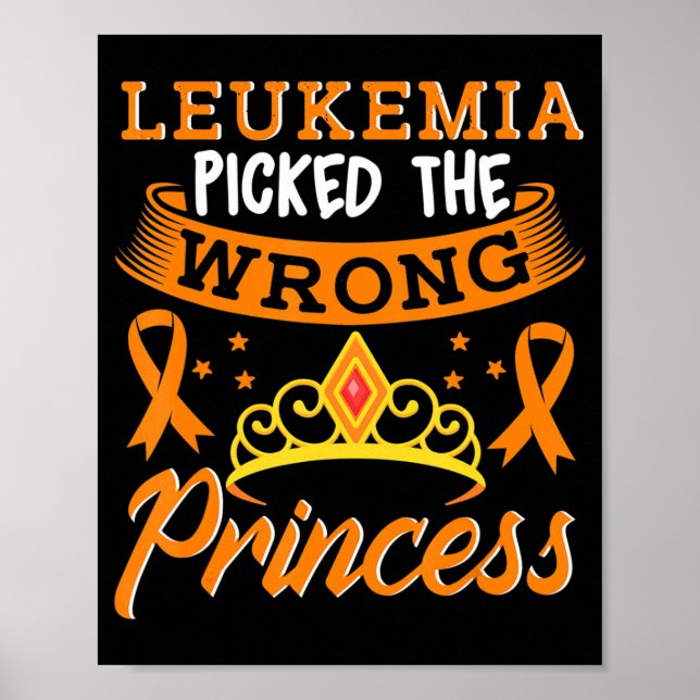Leukämie erntete die falschen Prinzessin-Krebserwa Poster (Vorne)