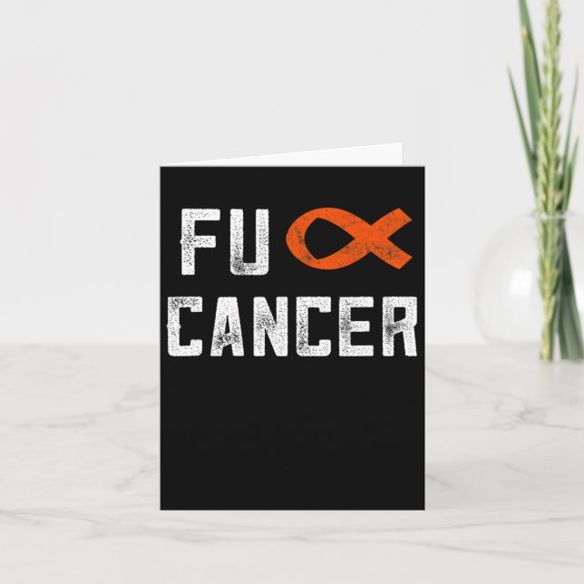 Leukämie Geschenke für Frauen Fick Krebs Chemo F K Karte (Vorderseite)