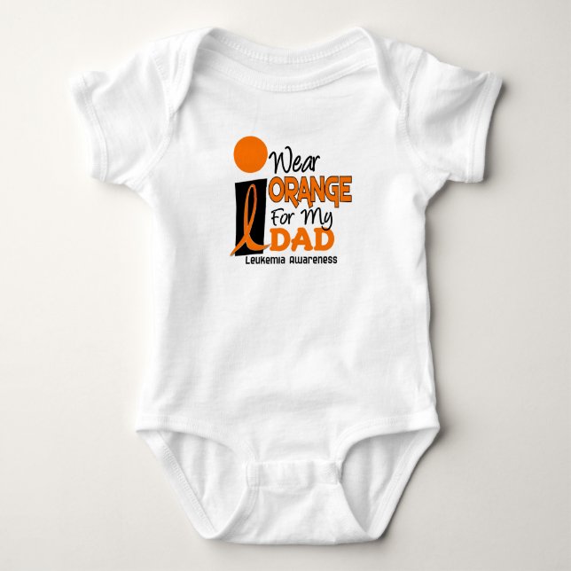 Leukämie I ABNUTZUNGS-ORANGE FÜR MEINEN VATER 9 Baby Strampler (Vorderseite)