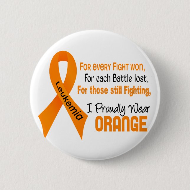 Leukämie I tragen stolz Orange Button (Vorderseite)