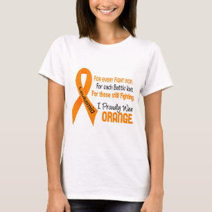 Leukämie I tragen stolz Orange T-Shirt