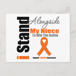 Leukämie Ich stehe neben My Niece Postkarte