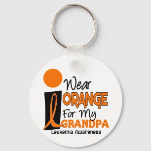 Leukämie ICH TRAGE ORANGE FÜR MEINE GRANDPA 9 Schlüsselanhänger