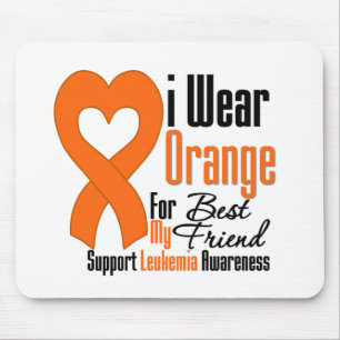 Leukämie Ich trage Orangenband für meinen besten F Mousepad