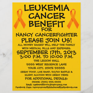 Leukämie-Krebs-Hilfe-Poster Cartoon Flyer