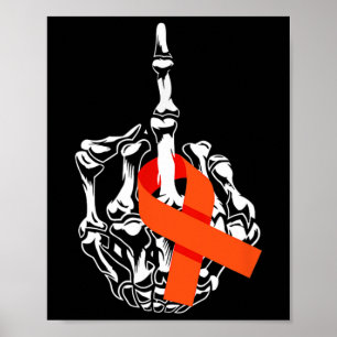 Leukämie Krebs Mittlere Finger Leukämie Poster