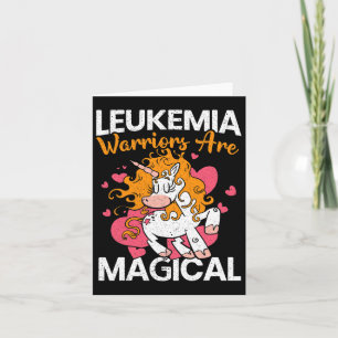 Leukämie-Krieger sind magische Unicorn Leukämie Aw Karte