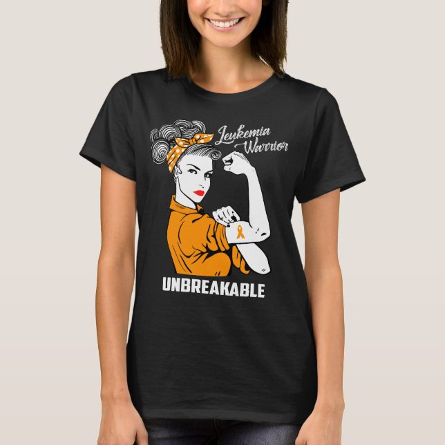Leukämie-Krieger unzerbrechlich T-Shirt (Vorderseite)