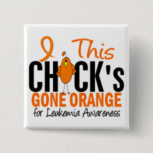 LEUKÄMIE Küken gegangene Orange Button