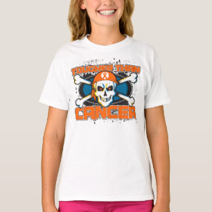 Leukämie stärker als Krebs-Schädel T-Shirt