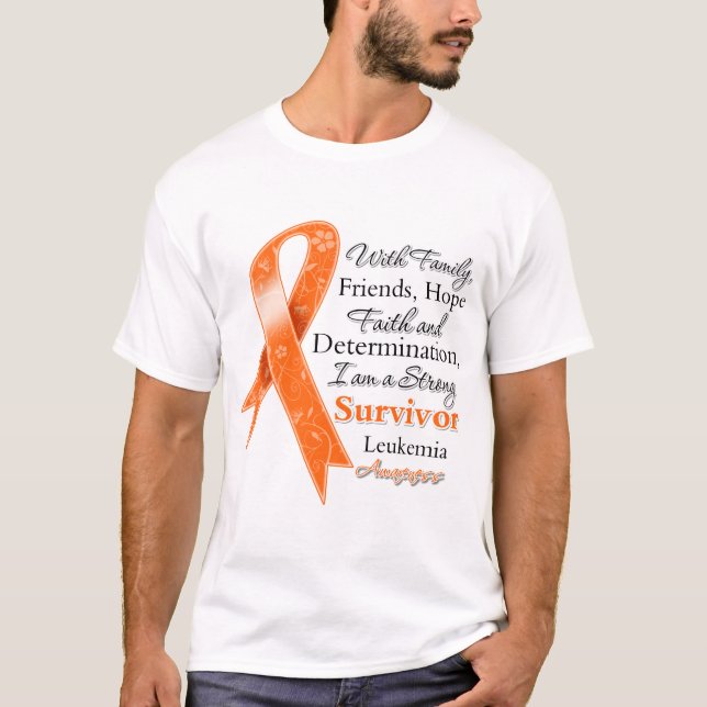 Leukämie-Stützstarker Überlebender T-Shirt (Vorderseite)