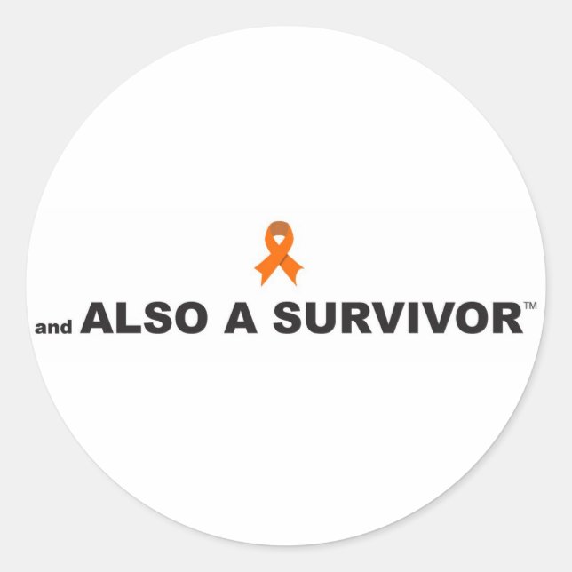 Leukämie-Survivor-Aufkleber Runder Aufkleber (Vorderseite)