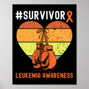 Leukämie Survivor Blutkrebs Bewusstsein Retro Poster