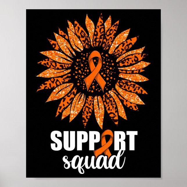 Leukämie-unterstützendes Squad-Shirt Poster (Vorne)