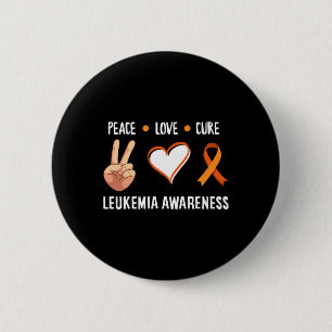 Leukämie Warrior Peace Liebe Heilung Leukämie Kreb Button