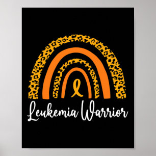 Leukämie Warrior Regenbogenorange Poster