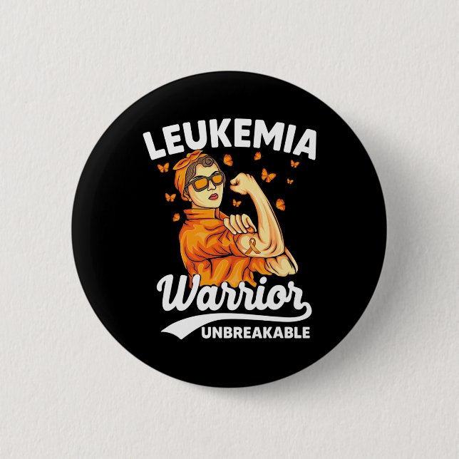 Leukämie Warrior unzerbrechliche Unterstützung Leu Button (Vorderseite)