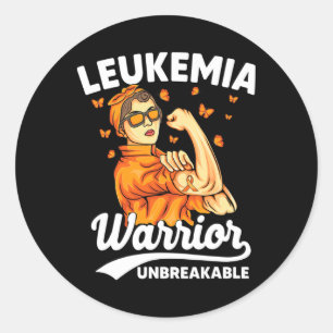 Leukämie Warrior unzerbrechliche Unterstützung Leu Runder Aufkleber