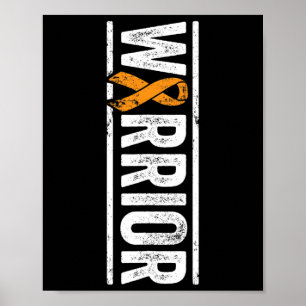 Leukämie Warrior - Vertikale Orangenkrebserkrankun Poster