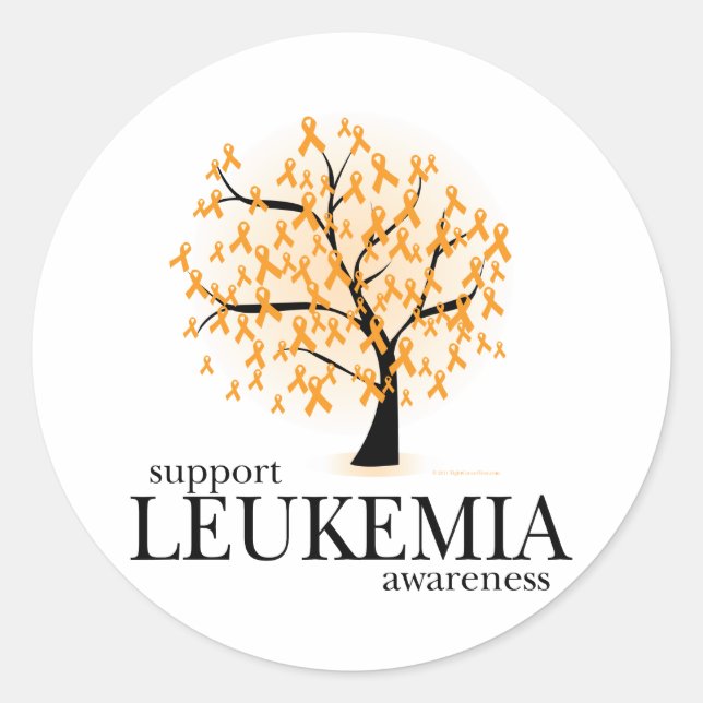 Leukämieschaum Runder Aufkleber (Vorderseite)