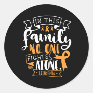 LEUKEMIA AWARENESS BONE MARROW FAMILIE KEIN ALLEIN RUNDER AUFKLEBER