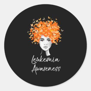 Leukemia Awareness Butterfells Geschenk Runder Aufkleber