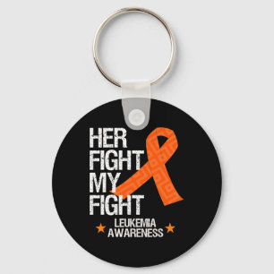 Leukemia Awareness Her Fight Orange Ribbon Gift Schlüsselanhänger