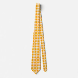 Leukemia Awareness Plaid Orange Ribbon Krawatte