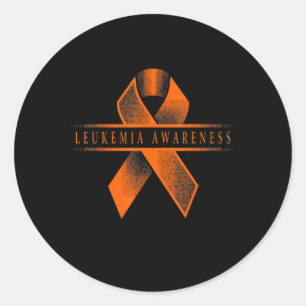 Leukemia Awareness Ribbon Runder Aufkleber