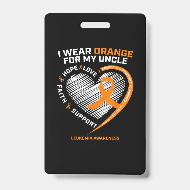 Leukemia Awareness Shirts Ausweis (Front)