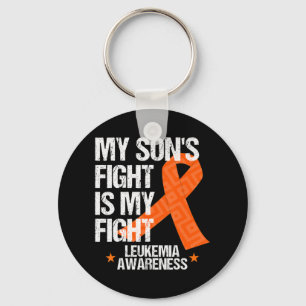 Leukemia Awareness Son Fight Orange Ribbon Geschen Schlüsselanhänger