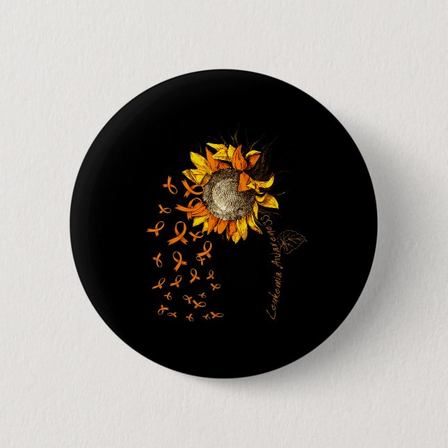LEUKEMIA Awareness Sunflower  Button (Vorderseite)
