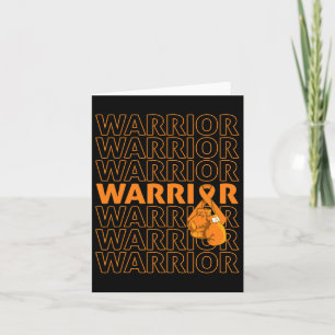 Leukemia Awareness Warrior Orange Ribbon Boxing Gl Karte