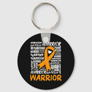 Leukemia Bloskarzinom Krieger Orange Ribbon Awaren Schlüsselanhänger