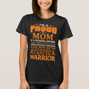Leukemia Cancer Awareness Survivor Orange Ribbon M T-Shirt