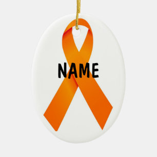 Leukemia Christmas Ribbon Keramik Ornament