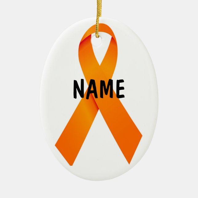 Leukemia Christmas Ribbon Keramik Ornament (Vorne)