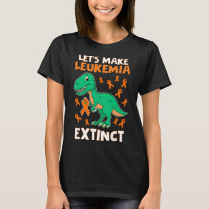 Leukemia Dinosaur Orange Ribbon Hämatologe Repti T-Shirt