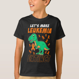 Leukemia Dinosaur Orange Ribbon Hämatologe Repti T-Shirt